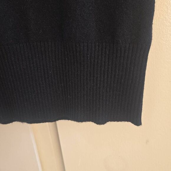 Pure Collection Black 100% Cashmere Knitted Tank,Scoop Neck, Pre-Owned, Sz. 4 - Picture 4 of 6